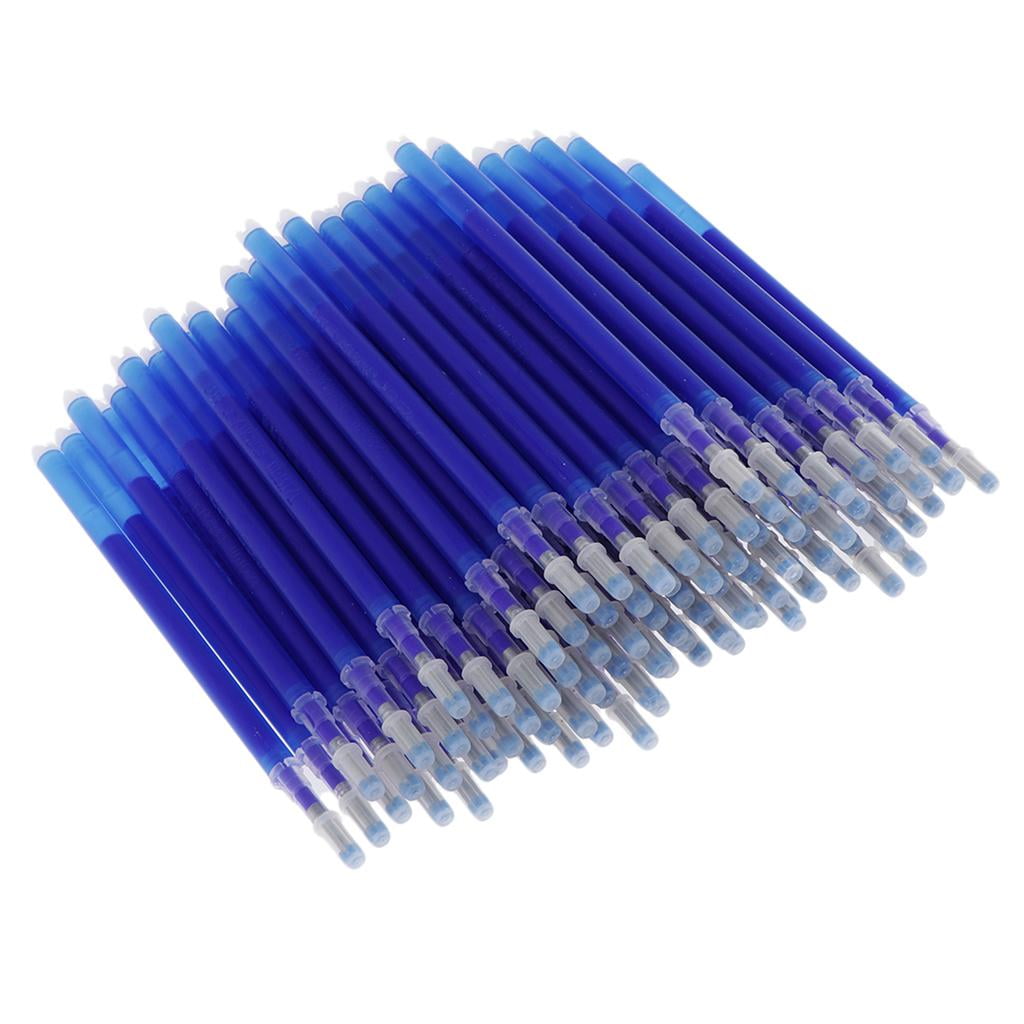 FVDPWYE 100 Pieces Heat Erasable Refill Pens Disappearing Pen for Fabric Mark Blue
