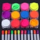 thumbnail image 1 of 12 cajas de pigmento de uñas de neón, polvo de uñas fluorescente, arte de uñas, 1 of 5