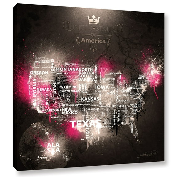 Dark Storm: Pinky' Gallery wrapped Canvas Art Print