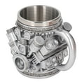 thumbnail image 2 of Taza De Café, Resina De Acero Inoxidable De Acero Inoxidable Taza De Café De Motor De Automóvil Tridimensional Taza De Bebidas Frías Portátil, 2 of 7