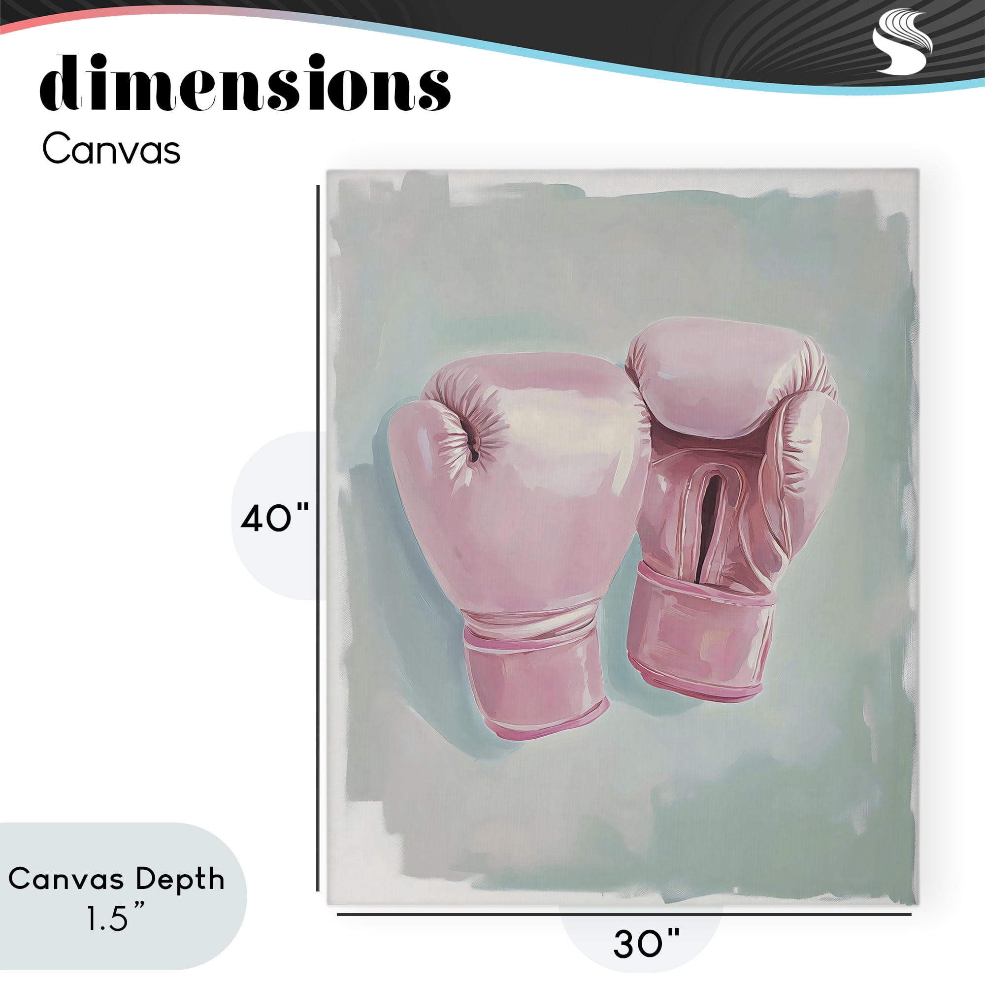 Stupell Industries Feminine Pink Boxing Gloves Canvas Wall Art, design by The Prints Vibe