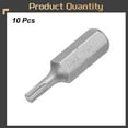thumbnail image 3 of Uxcell 10pcs 1/4" Hex Shank T10 Head 1" Length Torx Screwdriver Bit, 3 of 6
