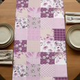 thumbnail image 5 of Table Runners 70 Inches Long Dress Scarves, Boho Purple Flowers Farmhouse Coffee/Dining/Kitchen Table Decor, Holiday Table Runner, Spring Floral Botanical Patchwork Vintage 13x70 Inch, 5 of 9