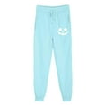 thumbnail image 3 of Joggers Pants for Women Halloween Casual Print Drawstring Sweatpants with Pocket Fall Loose High Waisted Trousers, Sky Blue, XXL, 3 of 5