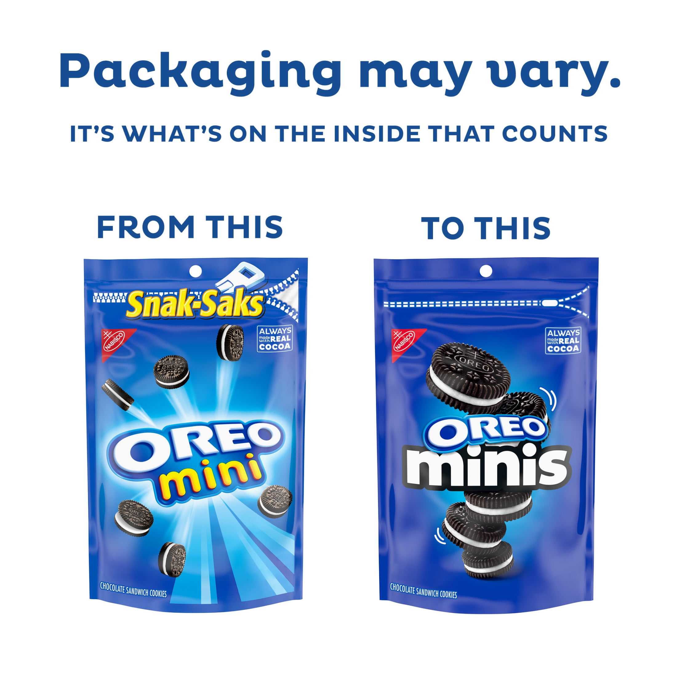 OREO Minis Chocolate Sandwich Cookies, 8 oz