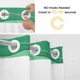 thumbnail image 2 of No Hook Green Stripes Shower Curtain with Snap in Liner Set, Light Pink Ombre Simple Abstract Lines Waterproof Fabric Bathroom Curtains with See Through Top Window, Hotel Style Small 36 x 72 Inch, 2 of 9