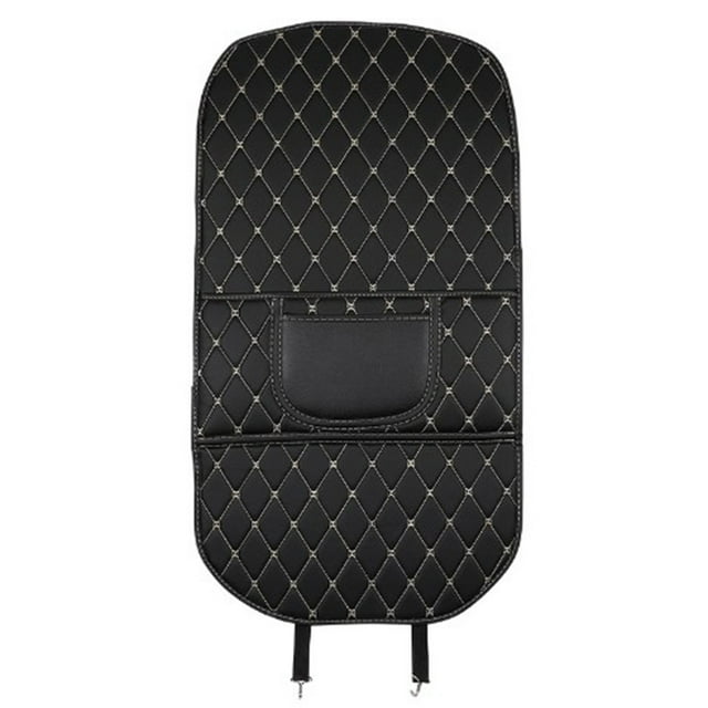 Protector de respaldo para asiento de coche, de cuero sintético, para asiento trasero, protección contra patadas, fácil de limpiar, resistente al desgaste, más grande.