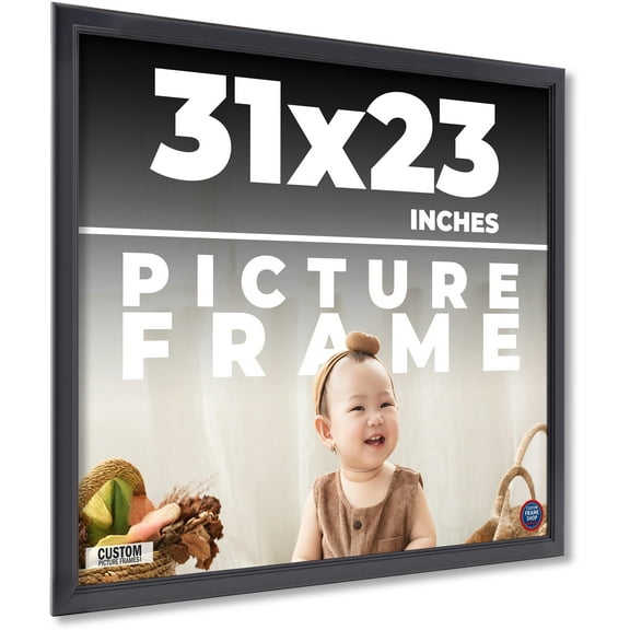 31x23 Frame Black Passaggi Solid Wood Picture Frame Width 1.5 Inches | Interior Depth 0.5 Inches |