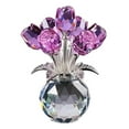thumbnail image 1 of Lttoisl GINTBN 3D Crystal Rose Ornament, Multicolor Glass Flower with Base, Artificial Timeless Symbol of Love, Tabletop Centerpiece for Christmas & Home Office Decor, 1 of 8