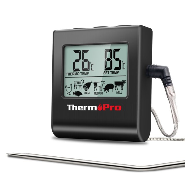 Termómetro Digital para carne de barbacoa ThermoPro TP16 para horno, termómetro con temporizador, sonda para carne, termómetro de cocina para carne Tan Jianjun unisex