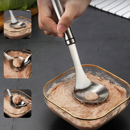 

BAOLIANKE Cooking Utensils Gadgets Meatball Maker Spoon Stainless Steel Meatball Scoop Maker Tool Non Stick Meatball Maker Meat With Long Handle Buffet Tongs Kitchen Tools.