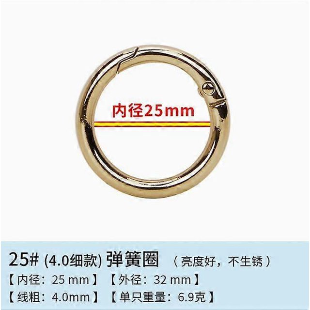 20pcs Spring Ring Clips Metal Open Circle Keychain Rings Alloy Decorative Hardware Buckles Convenient Key Management For Bags Backpacks