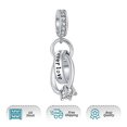 thumbnail image 6 of 925 Sterling Silver Charm for Bracelets Ring Diamond Pendant Forever Love Charm Women Bracelet Charm, 6 of 7
