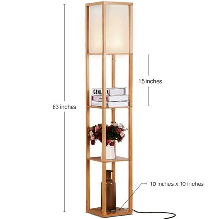 Brightech Maxwell Standing Tower Floor, Tower Floor Lamp Glass