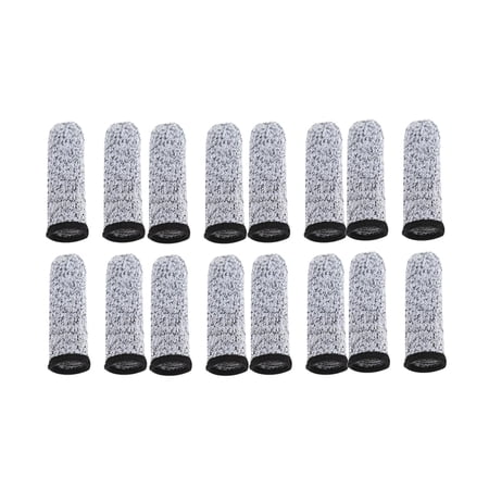 Set of 16 Cut Resistant Finger Cots HPPE Finger Sleeve Extender for Work Sculpture Supplies