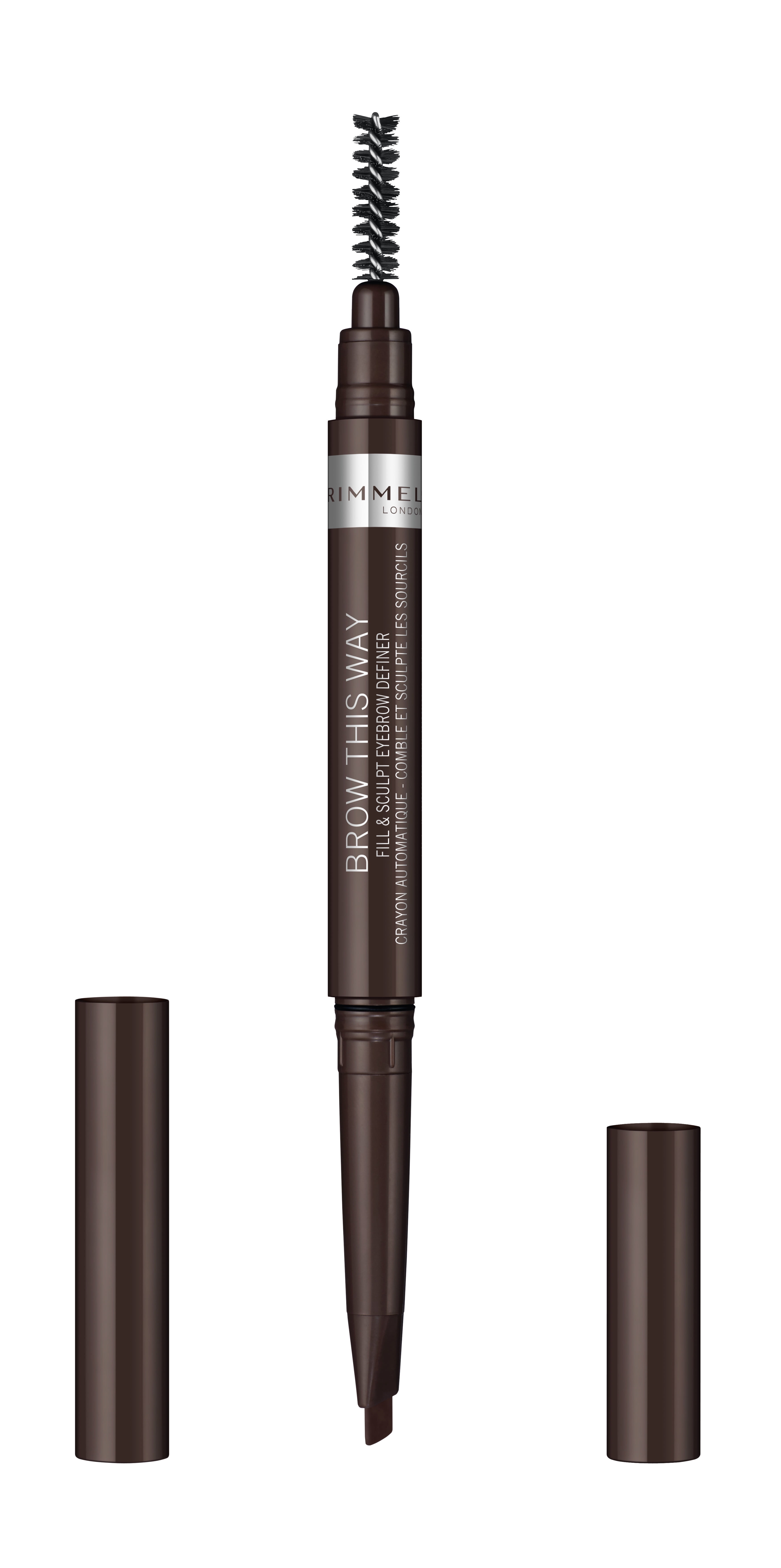 Rimmel Brow This Way Fill And Sculpt Eyebrow Definer Dark Brown 001 Oz