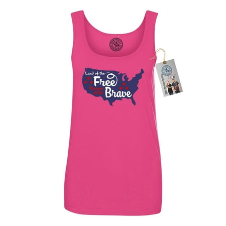 Land of the Free Because of the Brave Womens Tank Top T-Shirt