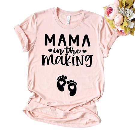 

Pregnant Women Cute Print Funny Graphic Tee Maternity Tops