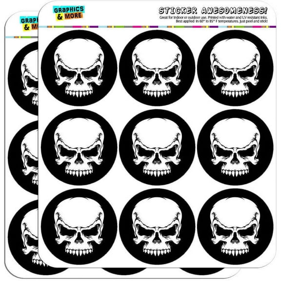 Tribal Skull on Black 18 2" Planner Calendar Scrapbooking Crafting Stickers