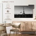 thumbnail image 5 of Elephant Stock Overcast Eiffel Tower Wall Art - Horizontal Canvas Wall Art - Living Room Wall Decor - Places Canvas - Black And Gray Decor - 30" x 20", 5 of 8