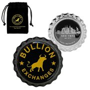 6 gram Bullion Exchanges New York Skyline - Black .999 Fine Silver Bottle Cap