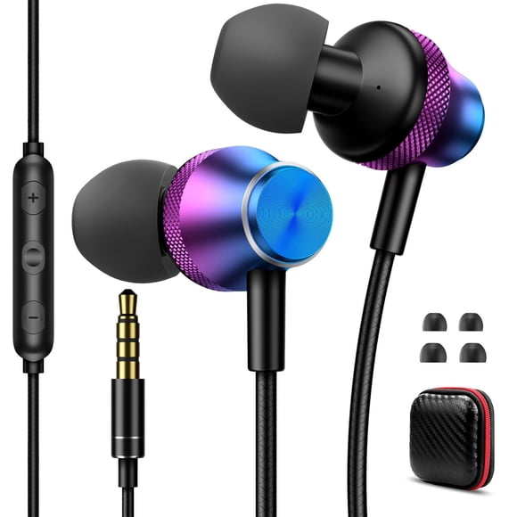 Auriculares con cable AIAUXAI con micrófono y conector de 3,5 mm para iPhone