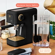 Beautiful Slim Espresso Machine with 20-Bar Pressure, Black Sesame by Drew Barrymore