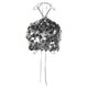 thumbnail image 1 of Top corto de tirantes con lentejuelas para mujer, ideal para discotecas, raves, playa y fiestas de baile. S, 1 of 9