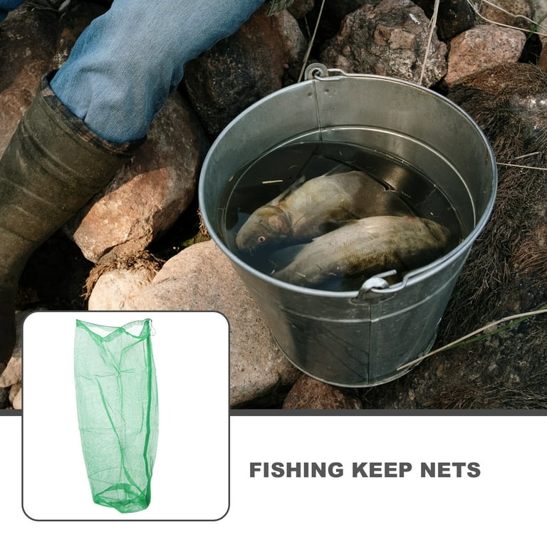 Large Capacity Fish Net Outdoor Fishing Net Bag Drawstring Fishing Pouch  Fishing Accessory