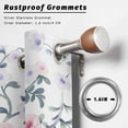 thumbnail image 2 of Outdoor Curtains for Patio Waterproof, Spring Flowers Outdoor Privacy Panels Grommet, Blue Pink Floral Leaves Pastoral Botanical Blackout Outside Curtains for Porch/Cabana 54"x84", 2 Panels, 2 of 8