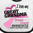 thumbnail image 4 of Inktastic I Love My Great Grandma Breast Cancer Awareness Hope, Support, Love Boys or Girls Baby Bib, 4 of 4
