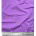 thumbnail image 1 of Soimoi Purple Modal Satin Fabric Lady Finger & Dots Print Fabric by the Yard 42 Inch Wide, 1 of 3