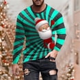 thumbnail image 1 of Blusas y camisas de manga larga con cuello redondo para hombre, estilo casual, cuello redondo, manga larga, camiseta estampada de Halloween, blusa de poliéster para hombre., 1 of 5