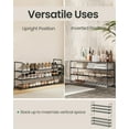 thumbnail image 3 of Shoe Rack, 2-Tier Shoe Organizer, Metal Storage Shelf, Upright or Upside Down, for 12-15 Pairs, Stackable, for Entryway, 11.8 x 36.2 x 14.6 Inches, Black ULSA12BK, 3 of 8