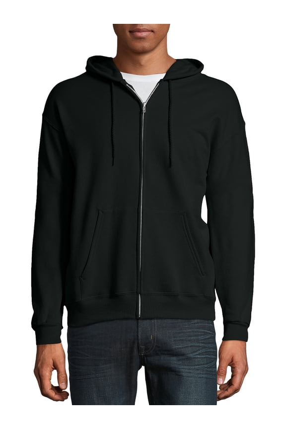 Men's and Big Men's Ecosmart Fleece Full Zip Hooded Jacket, up to Size 3XL