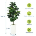 thumbnail image 5 of 6FT Fiddle Leaf Fig Tree Artificial Plant - Realistic 3D Silk Faux Tree, UV Resistant Leaves, Bendable  for Home Office Decor, Indoor House Plant for Living Room, Bedroom, Corner, 5 of 7