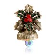 thumbnail image 3 of Christmas Brooch Retro Bell Alloy Brooch Pin Holiday Brooch Corsage Brooch Pin, 3 of 9