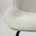 thumbnail image 4 of Black and White Flaired Seat Fabric Dining Chair, 4 of 9