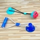 thumbnail image 5 of Juguete azul para mascotas, pelota de goma con ventosa, cuerda para masticar, pelota interactiva, cuerda de entrenamiento para cachorros para limpiar los dientes., 5 of 5
