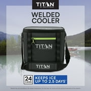 Titan by Arctic Zone 24 Can, 16 Quart Welded Soft Cooler with Waterproof Exterior, Black