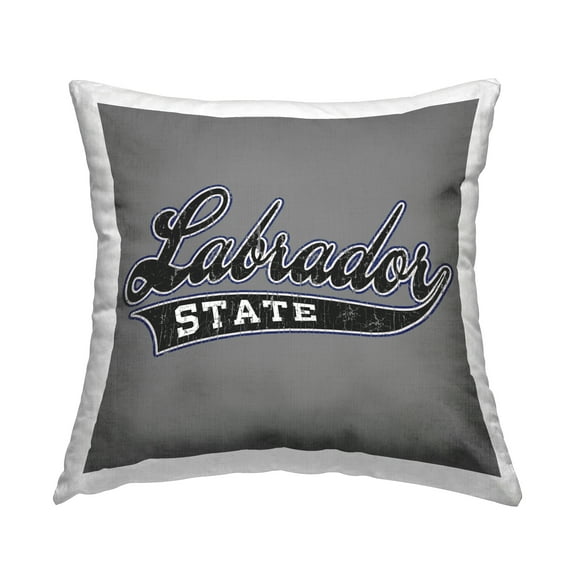 Stupell Industries Varsity Labrador State College Decorative Printed Throw Pillow Design by Spirit Animals/Life Is High.