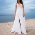 thumbnail image 1 of White Lace Evening Formal Party Ball Gown Bridesmaid Lace Slim Dress, 1 of 8