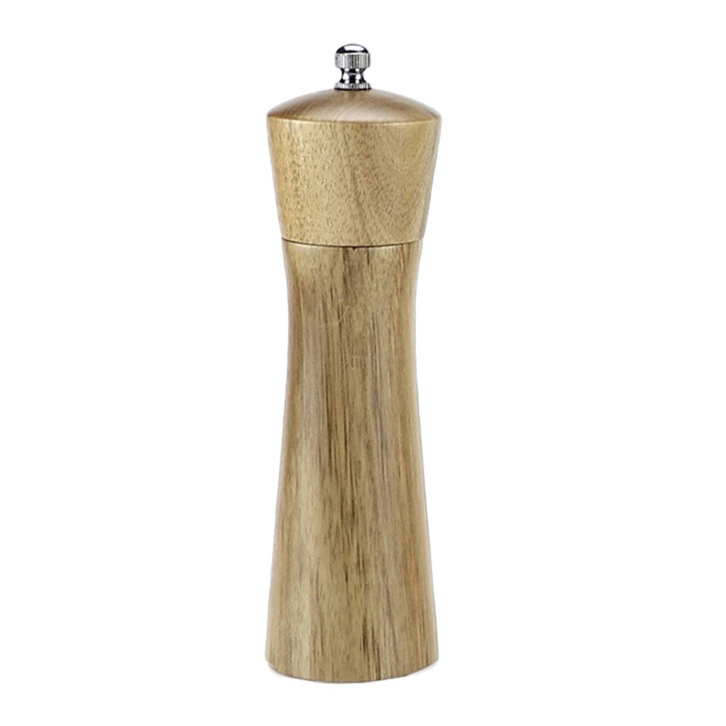Zupora 8’’ Manual Pepper Salt Mill Shaker Solid Wood with Adjustable Coarseness Wooden Pepper Grinder