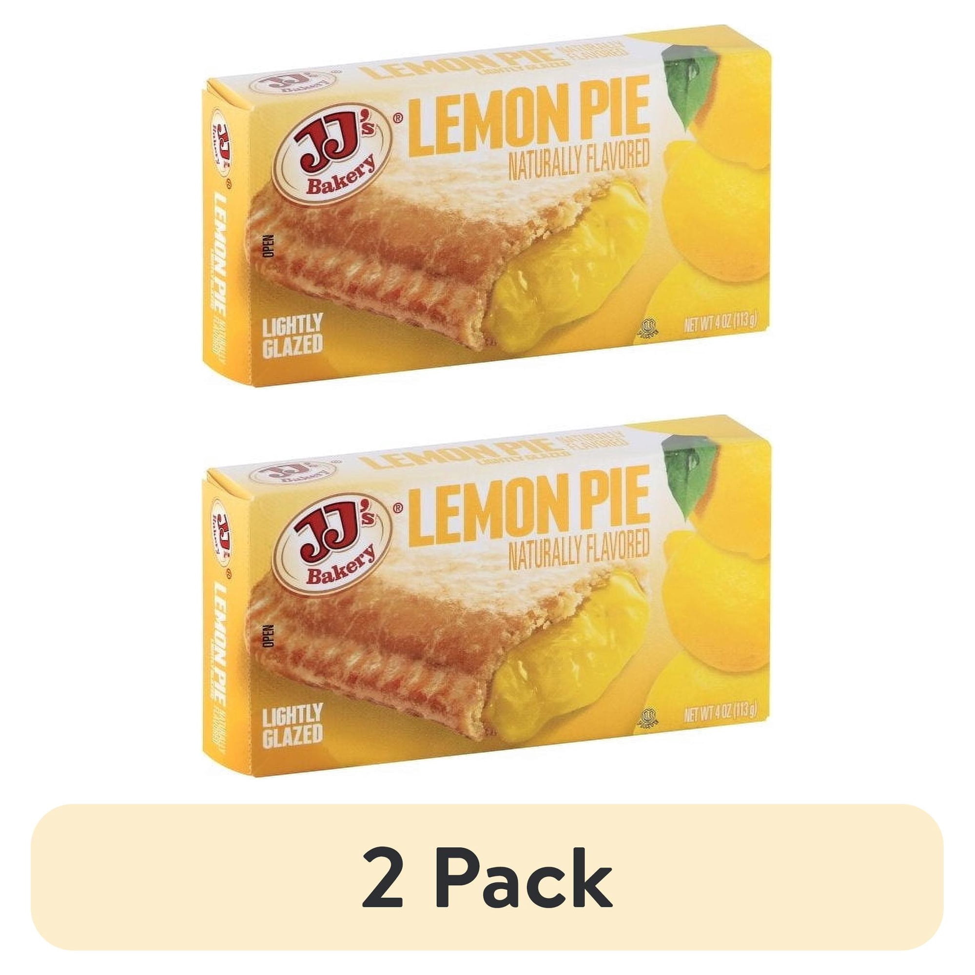 (2 pack) Lemon Pie Snack Pies Individual Dessert Fresh-Baked Nut-Free Kosher Parve 4 Oz Each (Pack of 6)