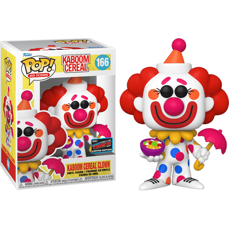 Funko POP! AD Icons KAboom Cereal Clown #166 Limited Edition 2022 NYCC Exclusive Sticker
