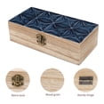 thumbnail image 3 of 7.9×2.3 In Wooden Boxes Durable Easy To Use Dustproof Prevent Slippery Delicate And Cabinet MidnightBlue Geometric Patterns_1, 3 of 8
