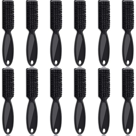 

12 Pieces Blade Clipper Cleaning Brush Scrub Brush Barber Blade Cleaning Clipper Nylon Brush Tool(Black)