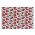 thumbnail image 3 of Fruits Cutting Board, Hand Painted Watercolor Art Style Apples with Green Leaves Harvest Season, Decorative Tempered Glass Cutting and Serving Board, Small Size, Dark Coral Green White, by Ambesonne, 3 of 5