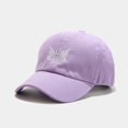 thumbnail image 5 of 2021 Algodón mariposa bordado Casquette Gorra de béisbol Sombreros ajustables del Snapback para hombres y mujeres 58, 5 of 5