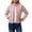 Pink, variant on fatyb Girls Full Zip Jacket Kids Long Sleeve Stand Collar Fall Winter Cropped Outerwear with Pockets
